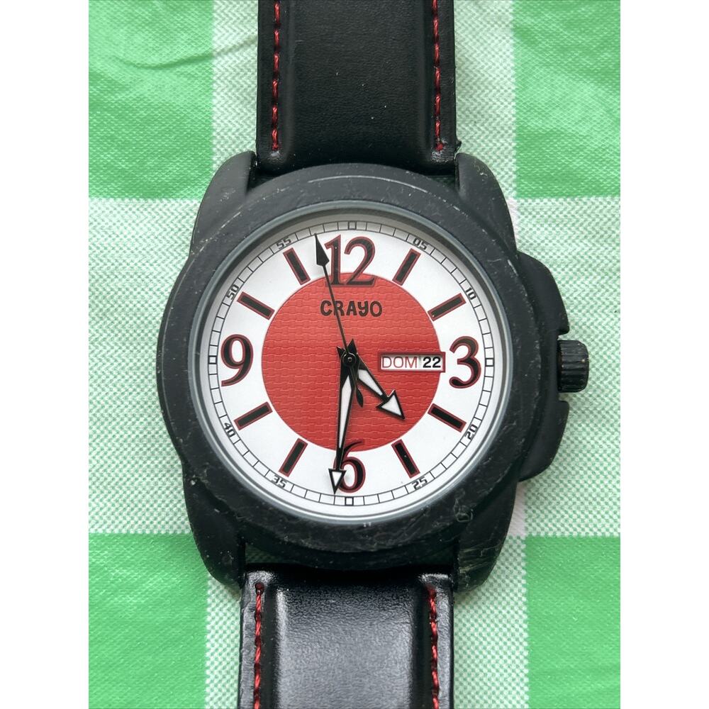 CRAYO Class Black Ion-plated Stainless Steel Case Unisex Watch